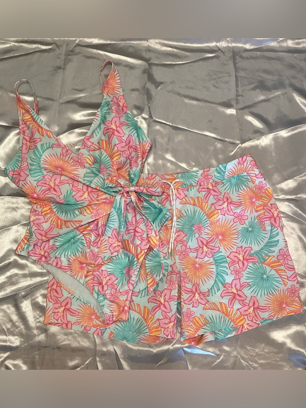His & Hers Tropical Print Matching Swim Set ~ size XXL